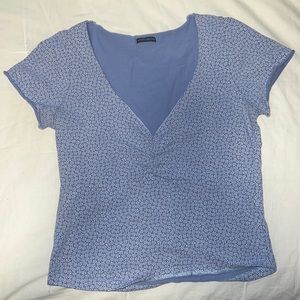 Brandy blue and white floral crop top